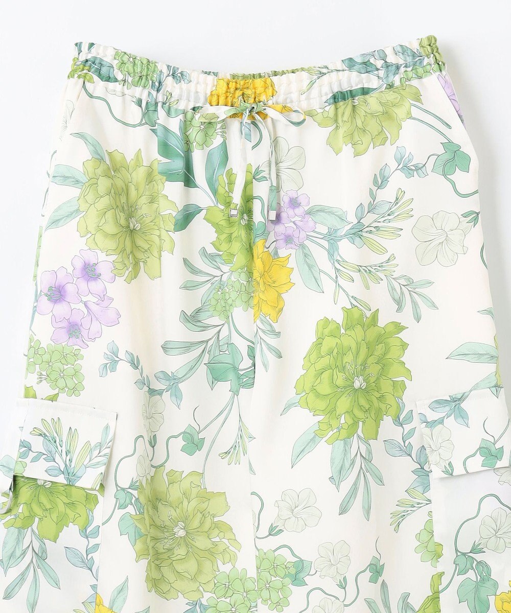 GRACE CONTINENTAL フラワープリントワークパンツ 