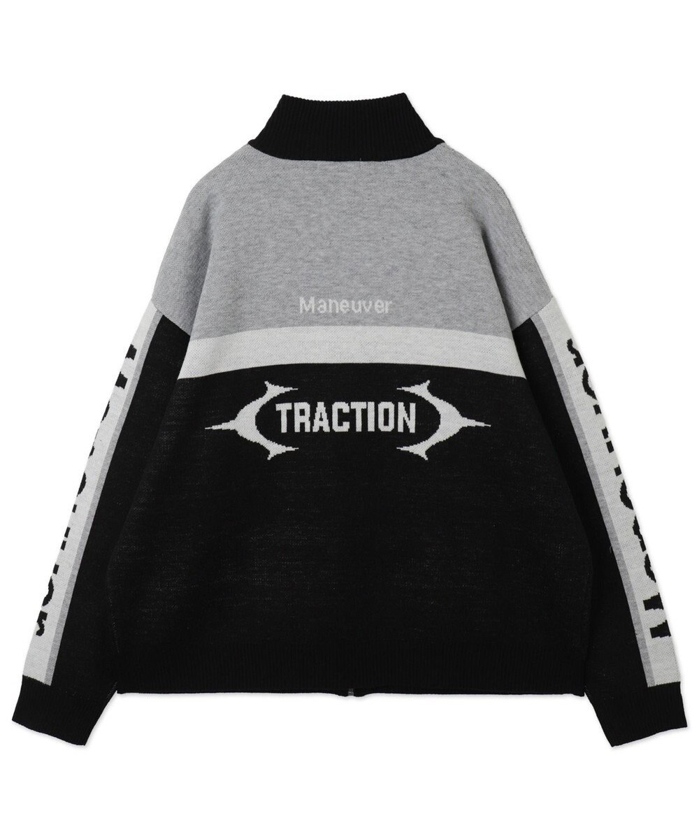 WEGO 【ユニセックス着用ITEM】レーシンググラフィックニットブルゾン 