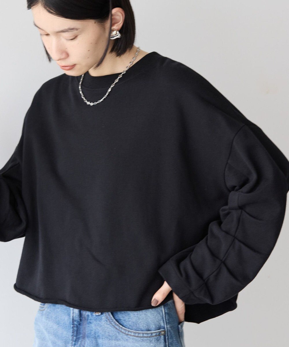 AMERICAN HOLIC ミニ裏毛タックスリーブショートプルオーバー1 