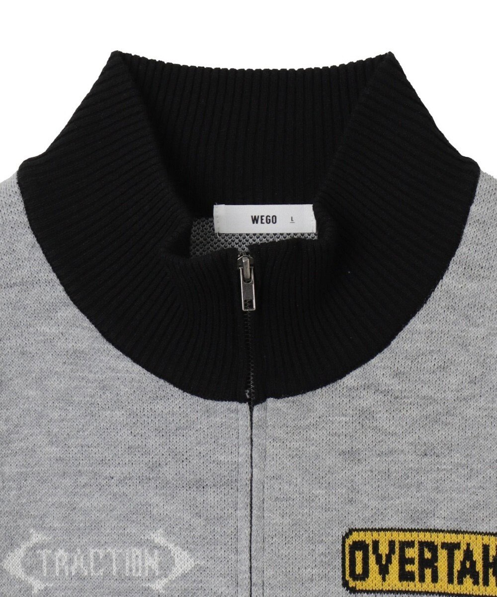 WEGO 【ユニセックス着用ITEM】レーシンググラフィックニットブルゾン 