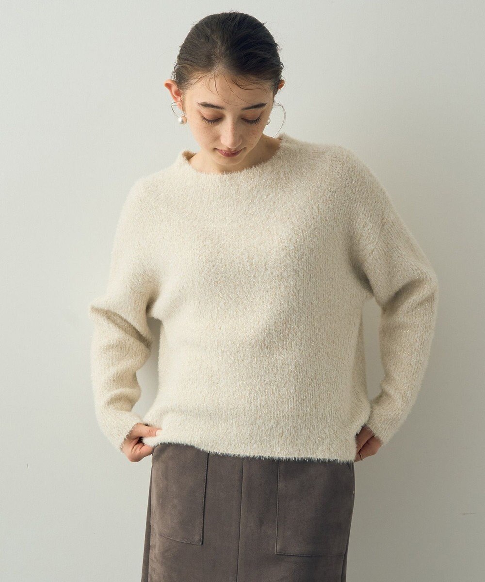 YECCA VECCA 2wayラメフェザーニット 