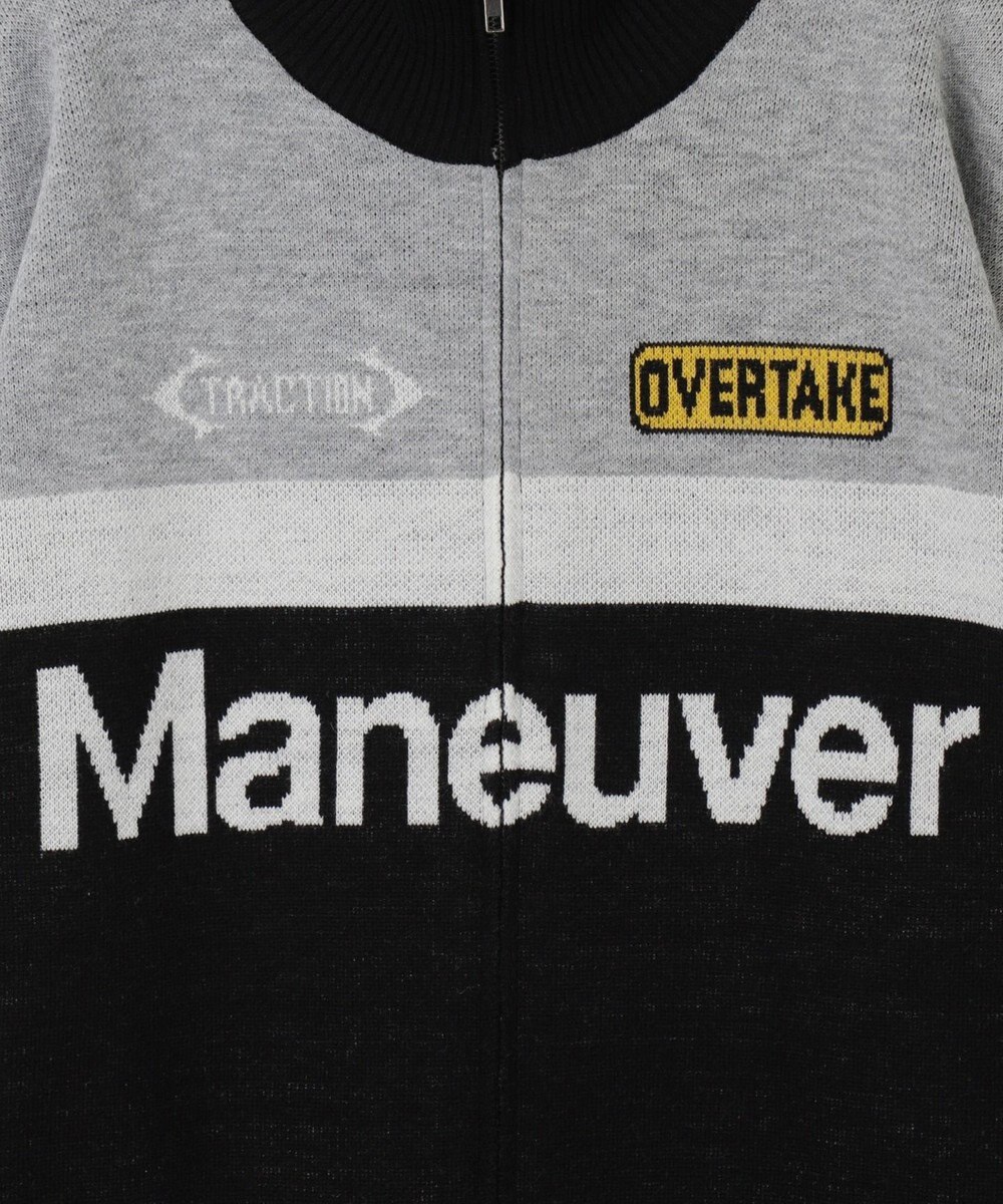 WEGO 【ユニセックス着用ITEM】レーシンググラフィックニットブルゾン 