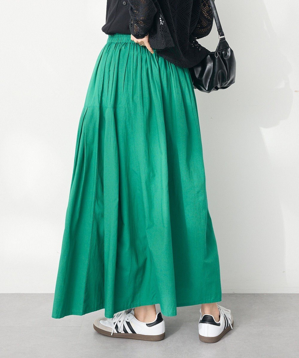 CRAFT STANDARD BOUTIQUE インド綿サイドタック切り替えスカート 