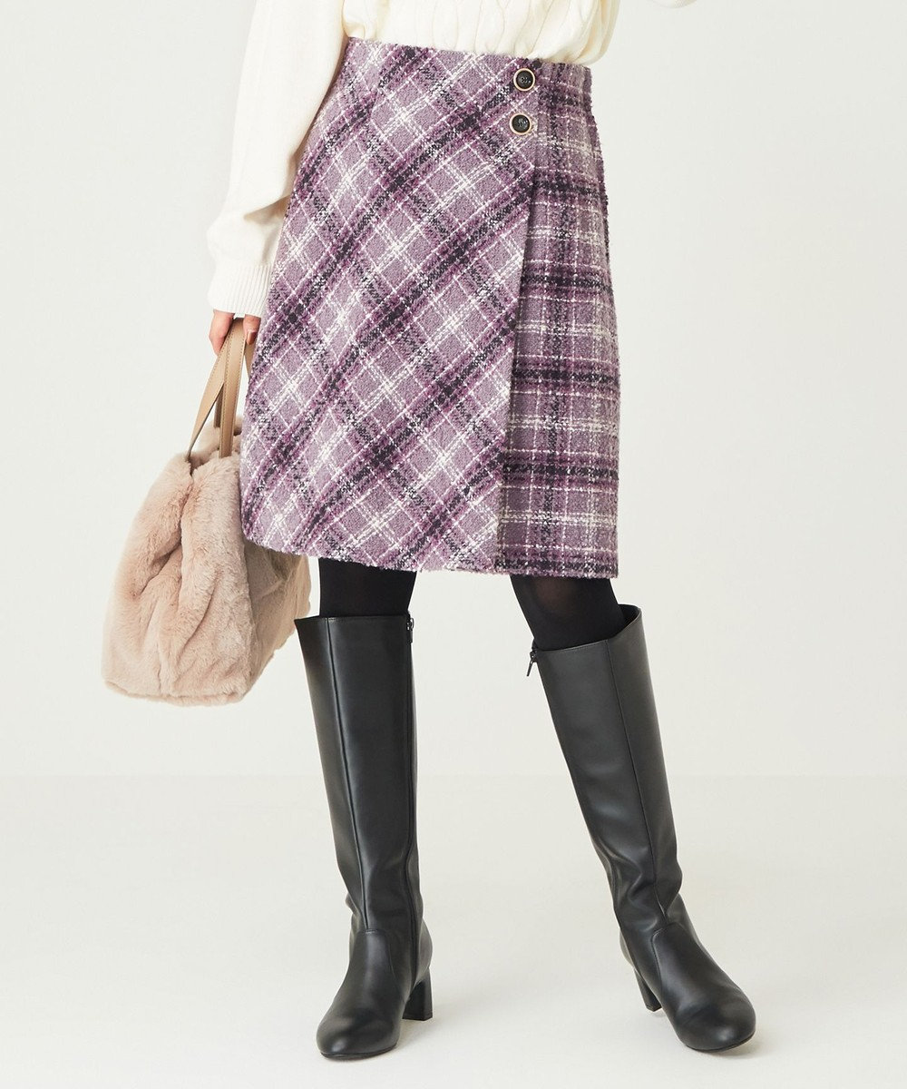ツイードラップミニ スカート any SiS ファッション通販 【公式通販】オンワード・クローゼット