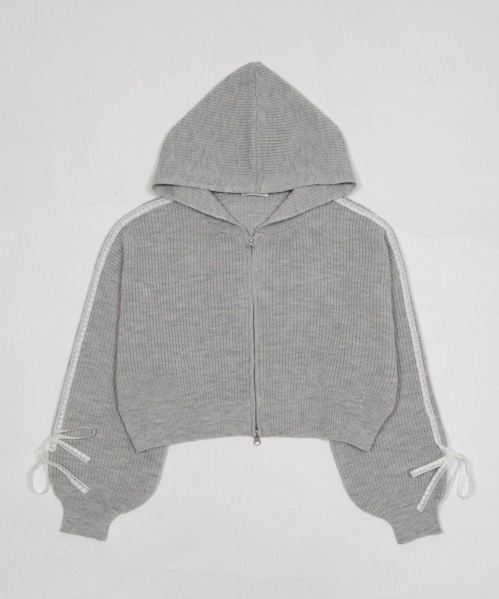 WEGO レースリボンニットパーカー 