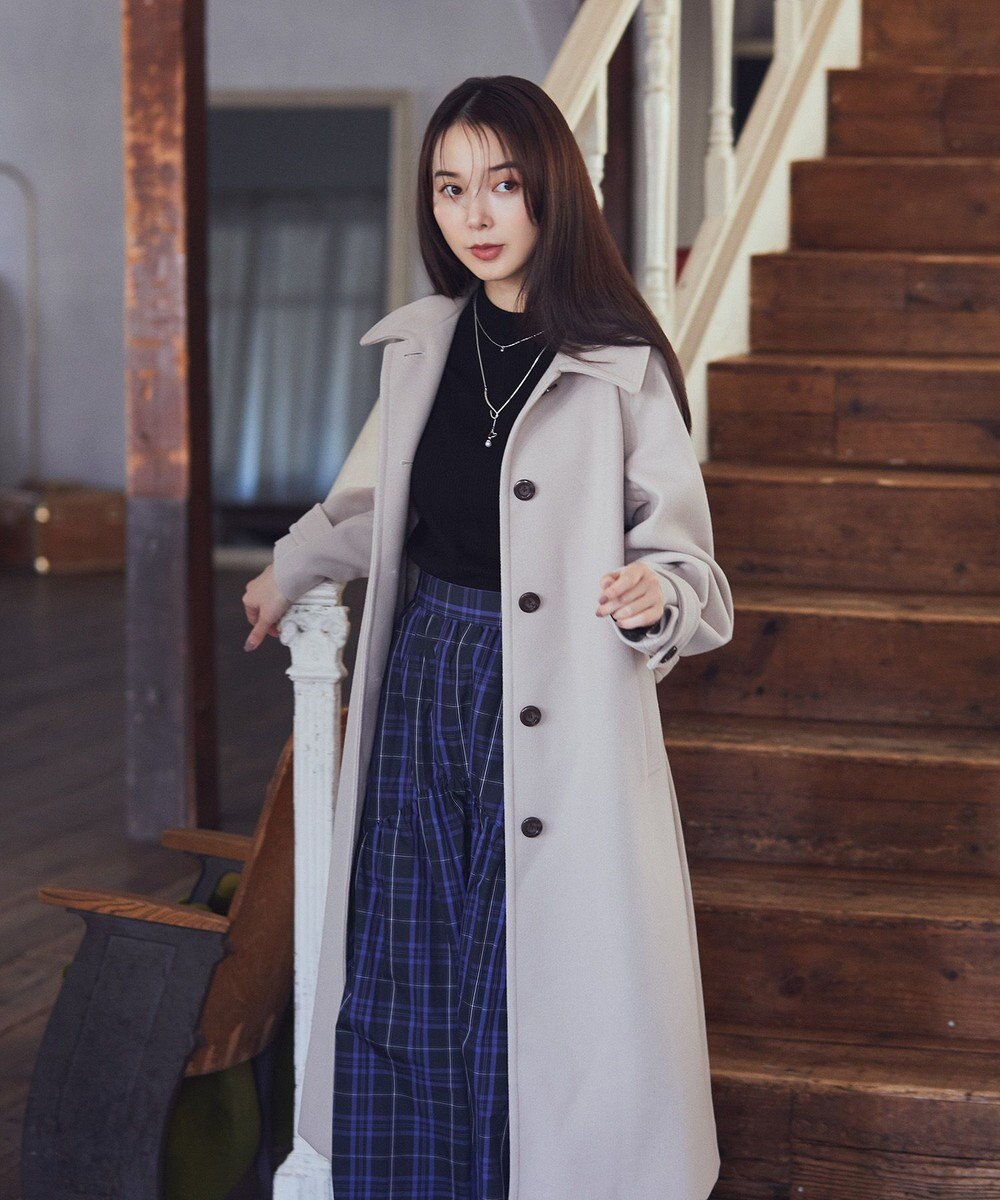 earth music&ecology 2WAYカラーロングコート 