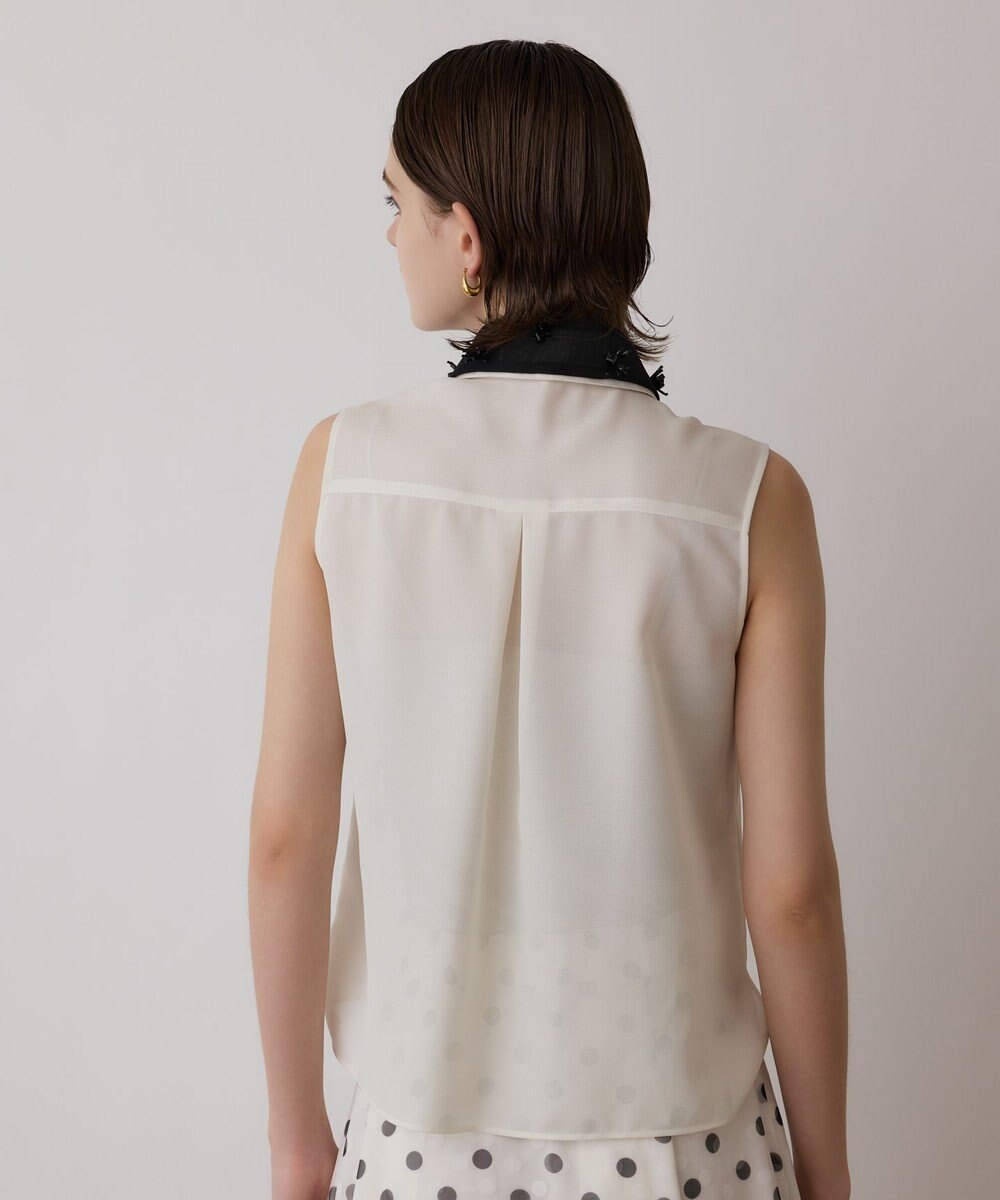 GRACE CONTINENTAL シアーメッシュノースリーブ 