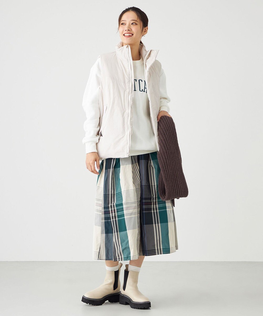 SHARE PARK LADIES メモリーチェックフレアスカート 