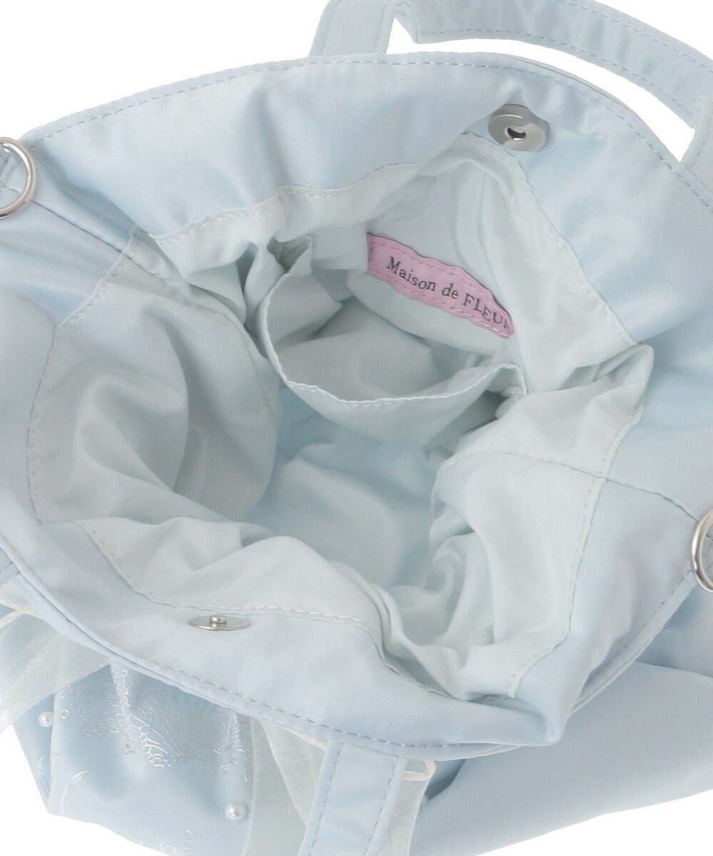 Maison de FLEUR シーシェルプリントリボン2Wayバッグ 