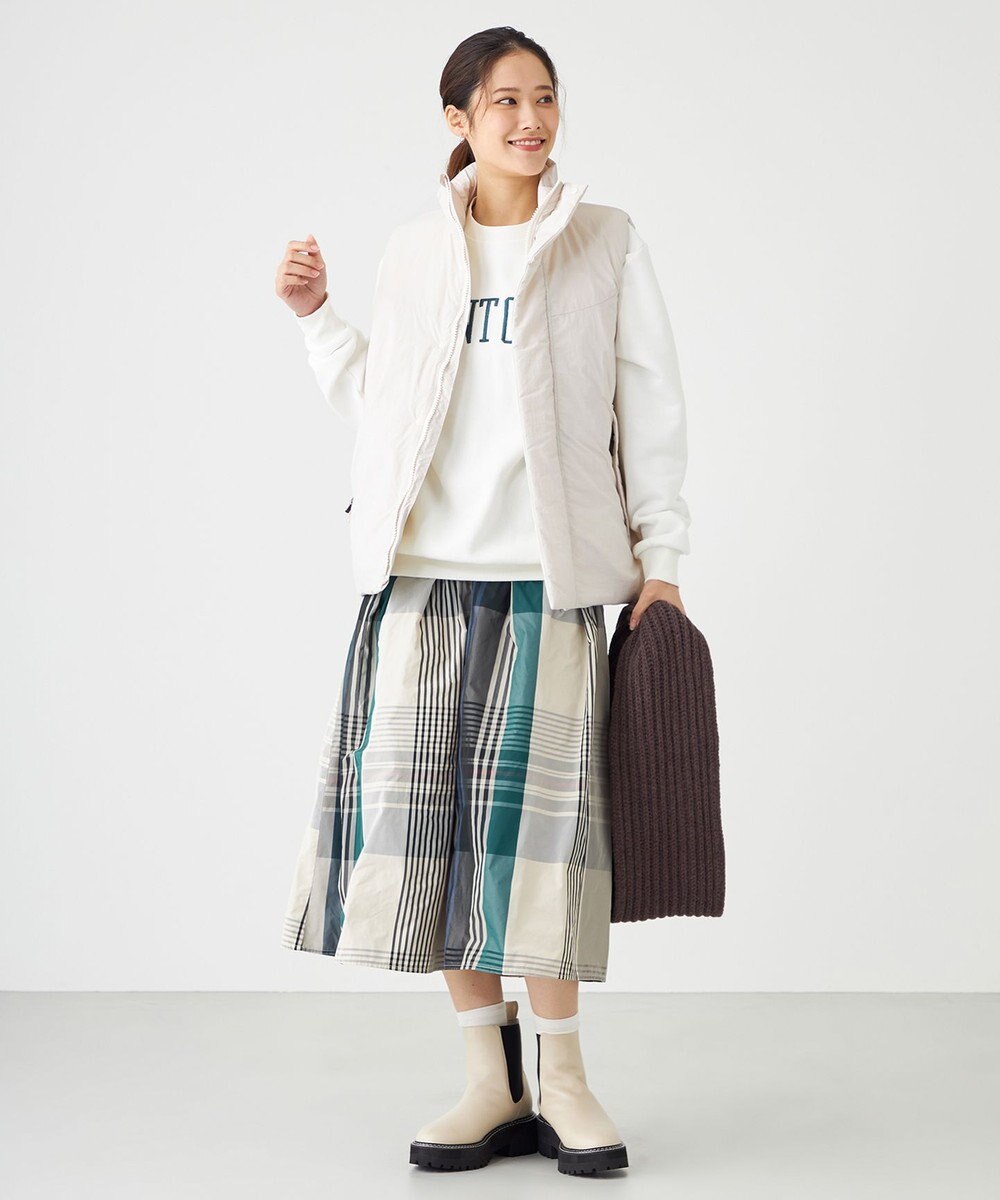 SHARE PARK LADIES メモリーチェックフレアスカート 