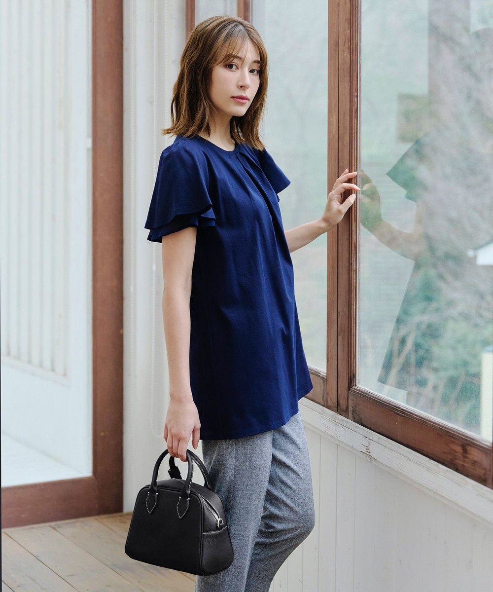 Tiaclasse 【本革】2WAYステッチハンドバッグ 