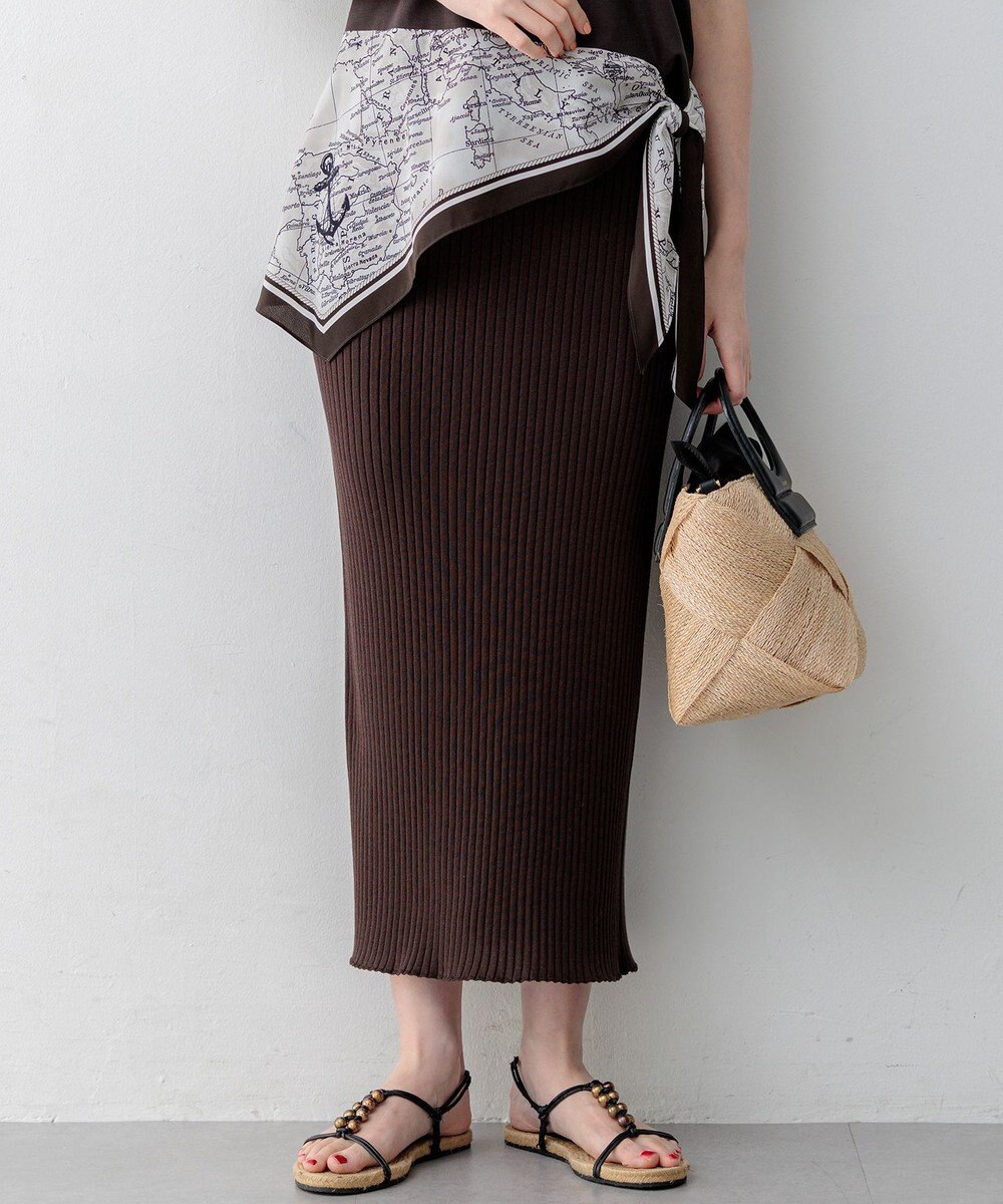 23区 【SLOW/一部店舗限定】ホールガーメント リブニット スカート 