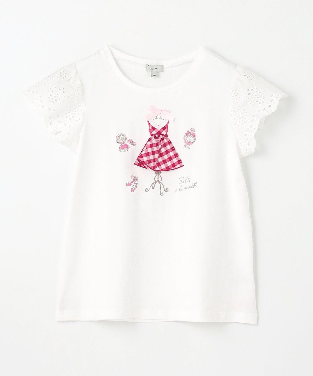 ANY KIDS ドレス アップリケ Tシャツ 