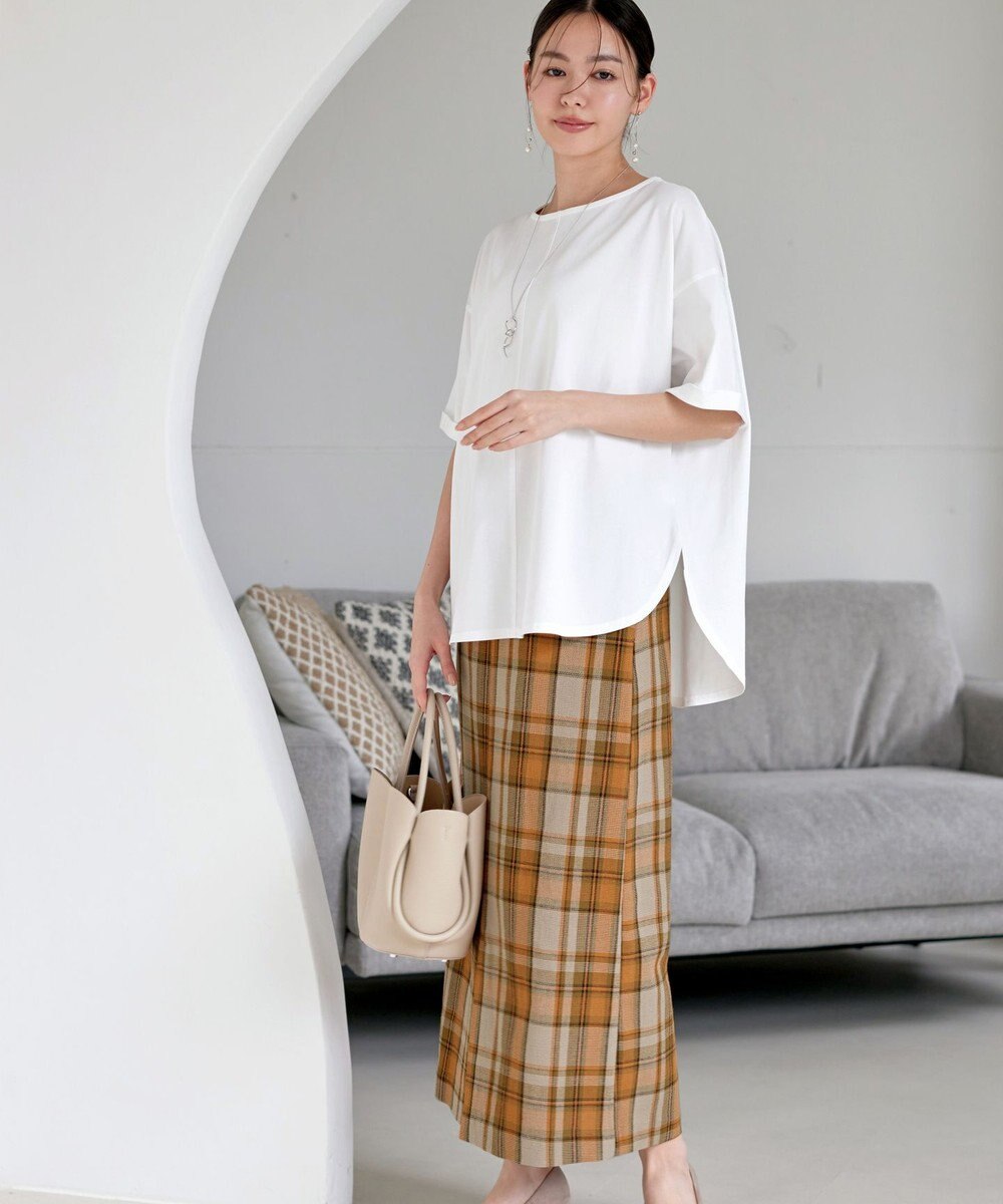 Tiaclasse 【洗える】カラミチェックスカート 