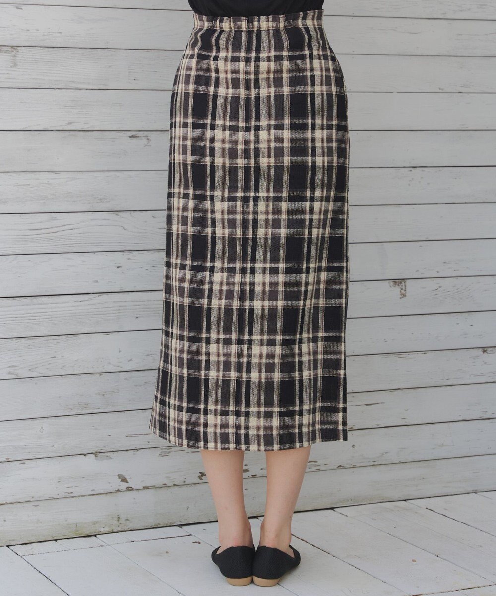 Tiaclasse 【洗える】カラミチェックスカート 