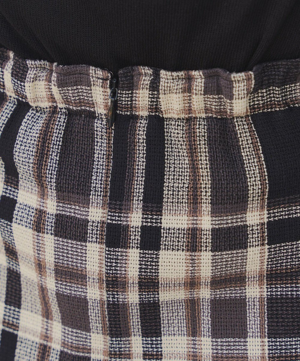 Tiaclasse 【洗える】カラミチェックスカート 