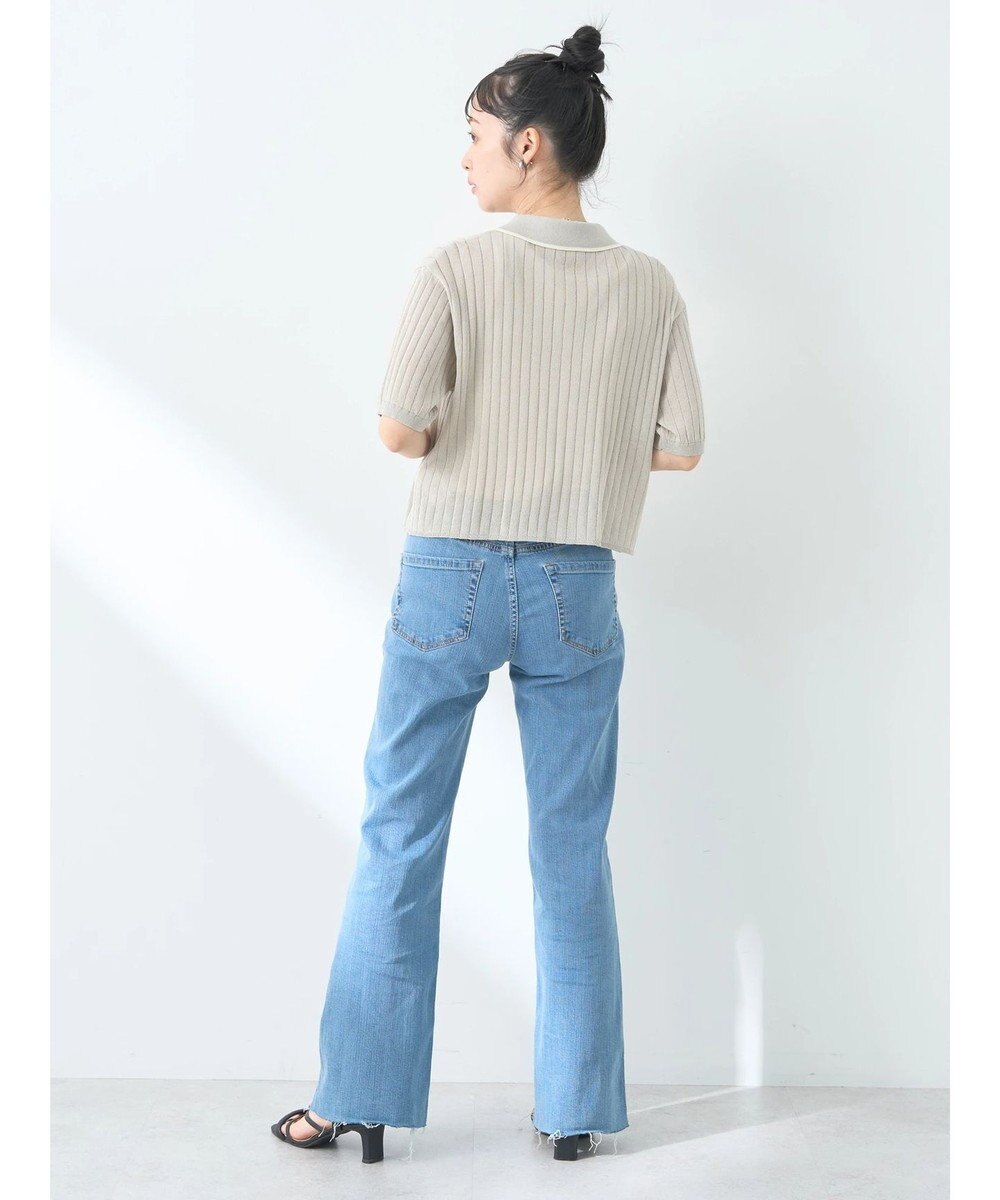 earth music&ecology ラインポロニットカーディガン 