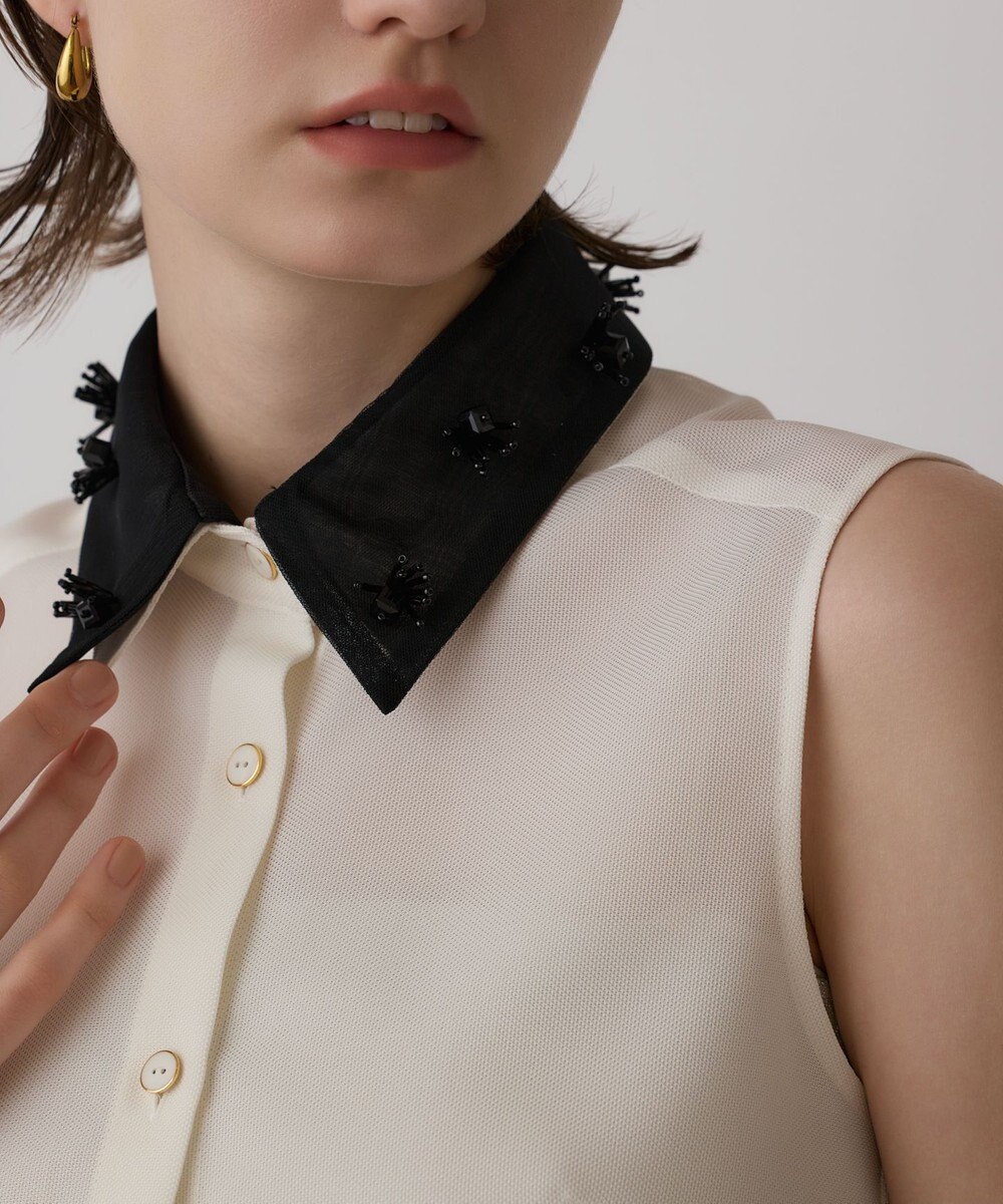 GRACE CONTINENTAL シアーメッシュノースリーブ 