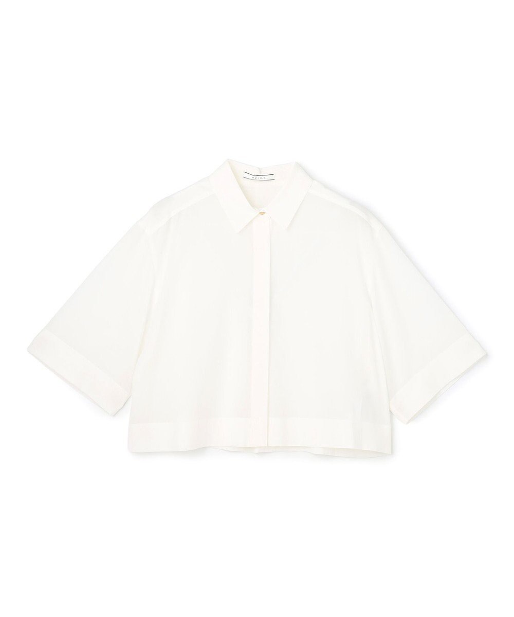 BEIGE， BAC / コットンシアー ショートレングスシャツ 