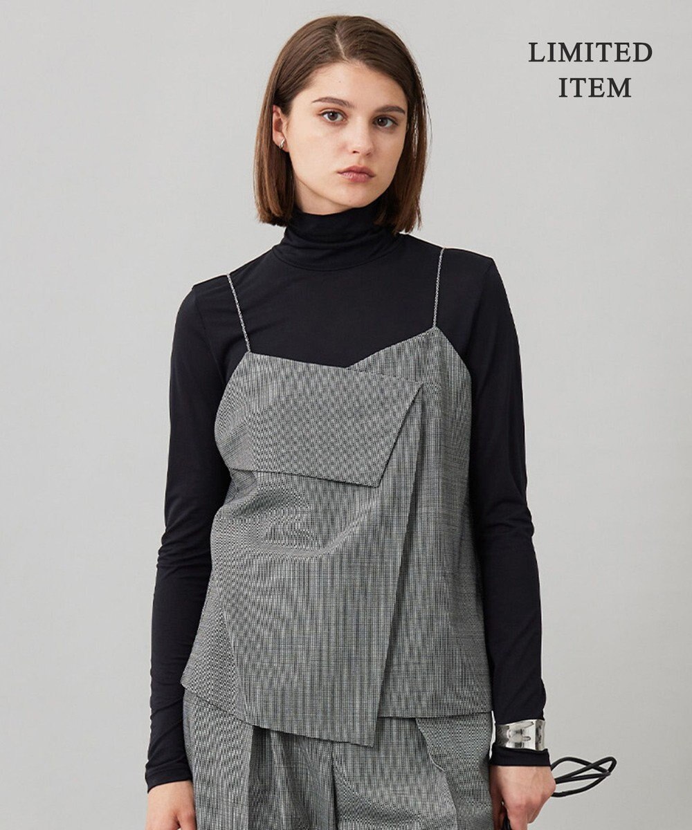 ICB L 【WEB限定・UVカット・洗える】ウール2WAYストレッチ キャミソールブラウス 