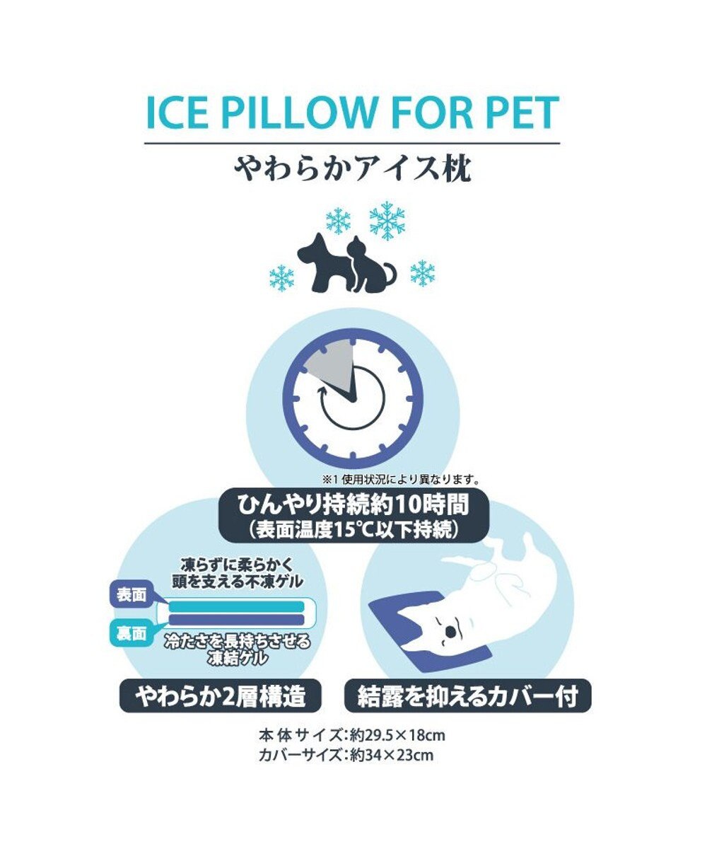 PET PARADISE ペットパラダイス やわらかアイス枕 水色 2025 