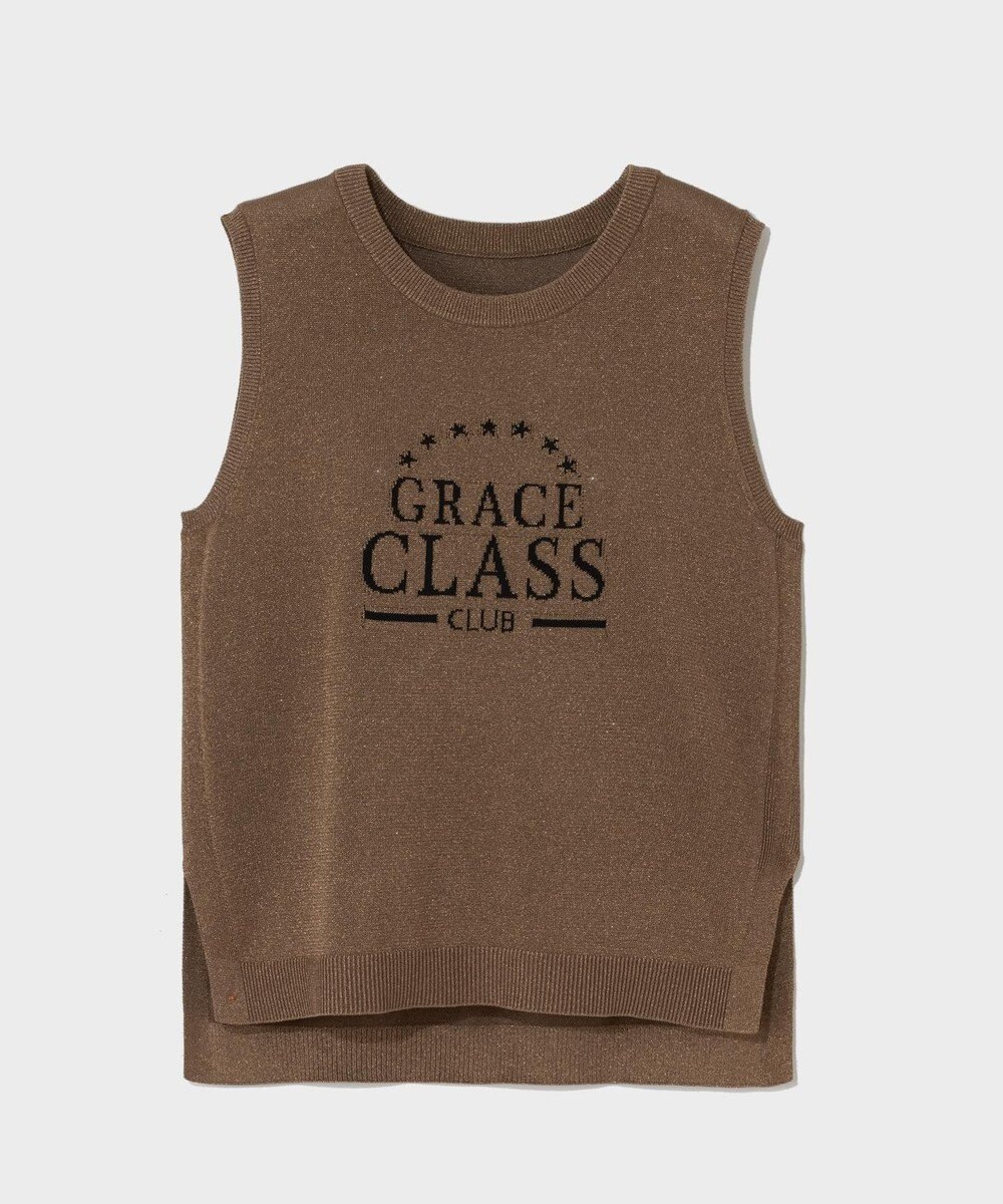 GRACE CONTINENTAL ラメジャガードノースリーブ 