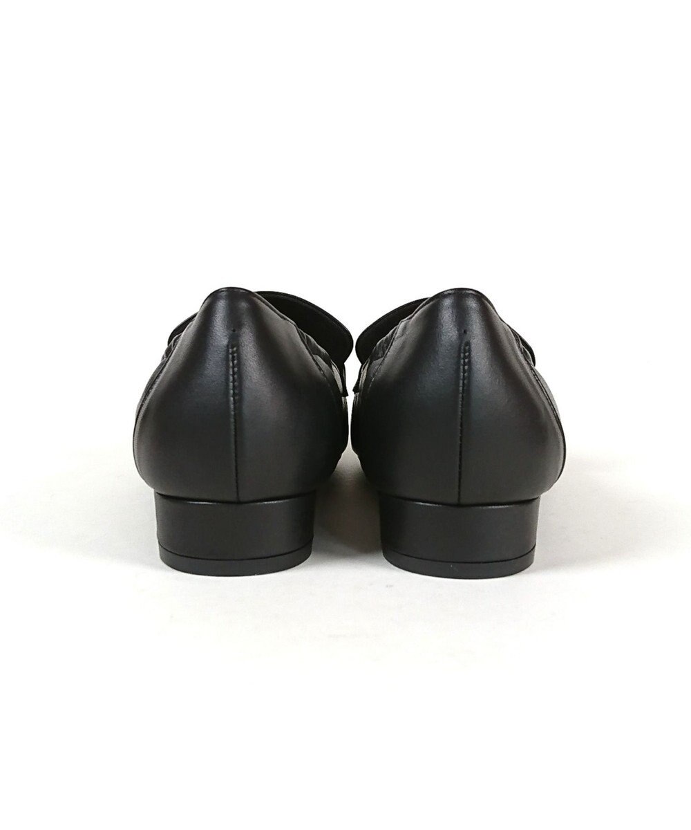 Dominic3 晴雨兼用 サイドギャザー ソフトレザーローファー 