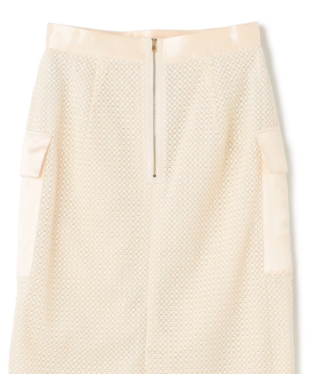 BEIGE， NIGELLA / 異素材MIXコットンレースビックポケットスカート 