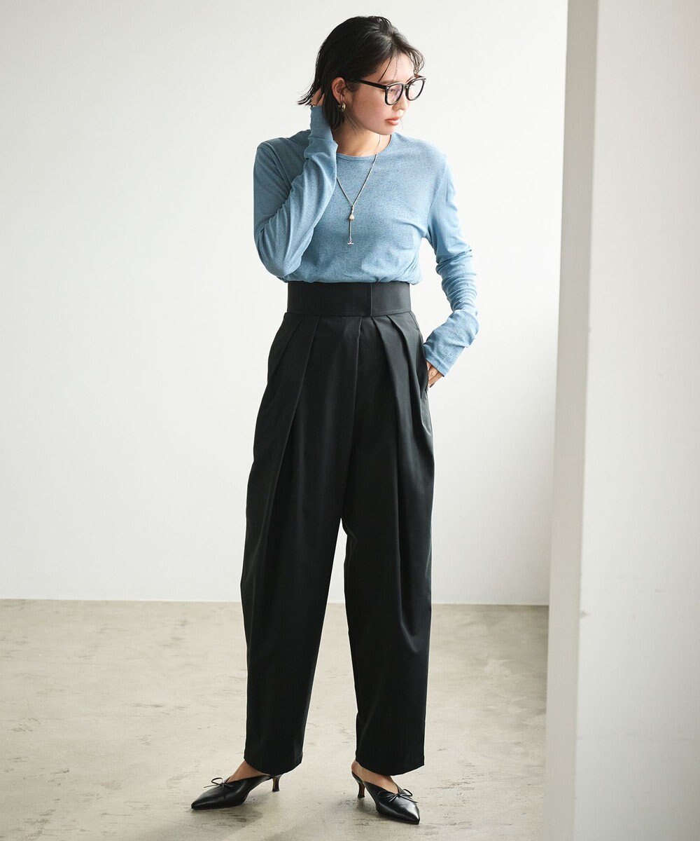 #Newans ２タックコクーンワイドパンツ 