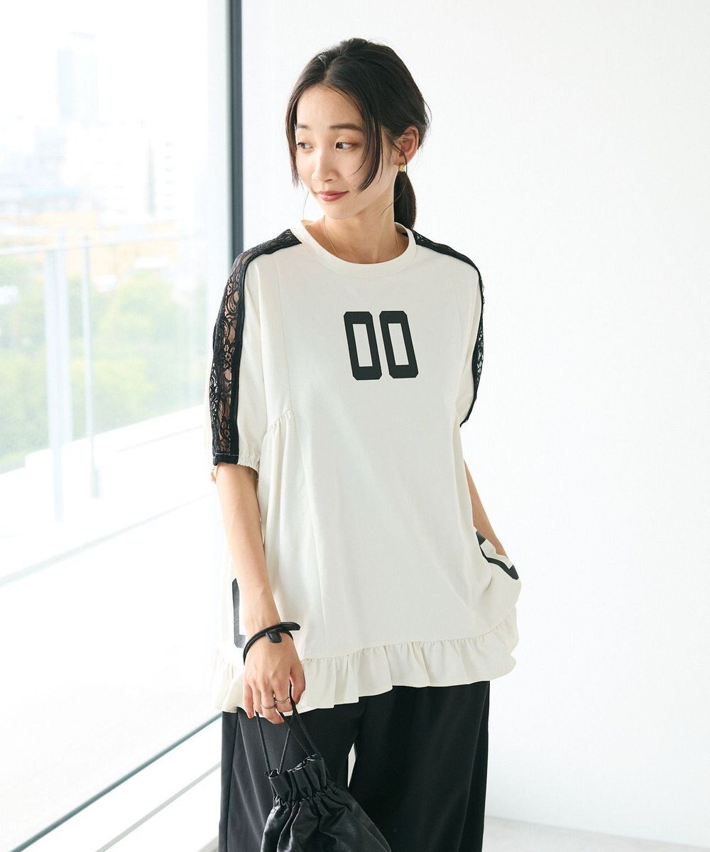 CRAFT STANDARD BOUTIQUE 接触冷感/UVカット/レースライン入りチュニック 