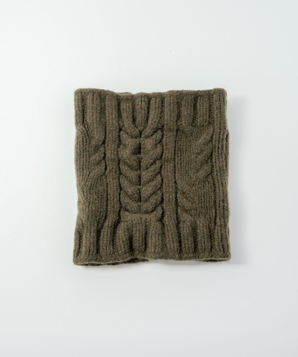 AND WOOL 〈上質な素材と手仕事から生まれた優しいニット〉メリノウール・ケーブル編みスヌード 