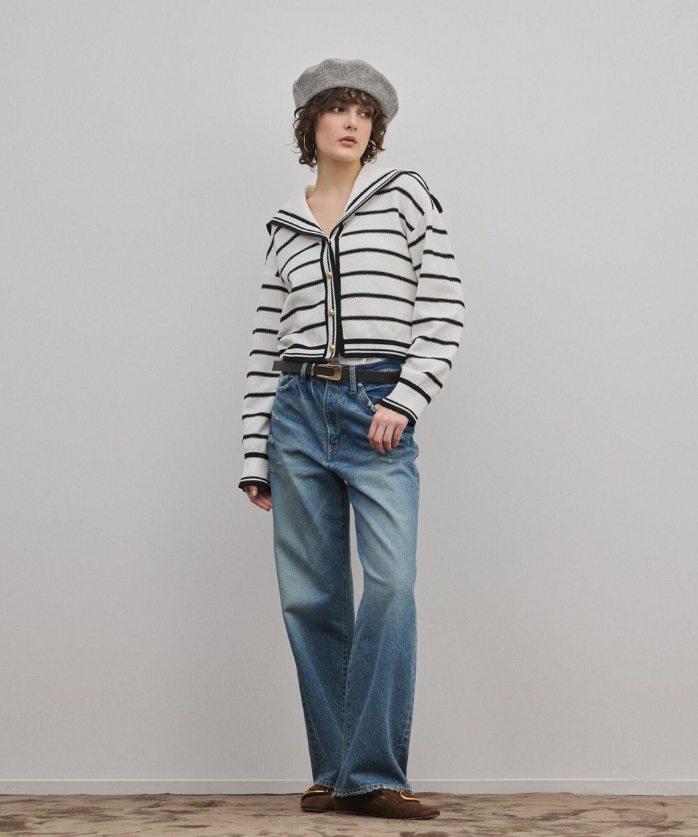 GRACE CONTINENTAL セーラーカラーニットトップ 