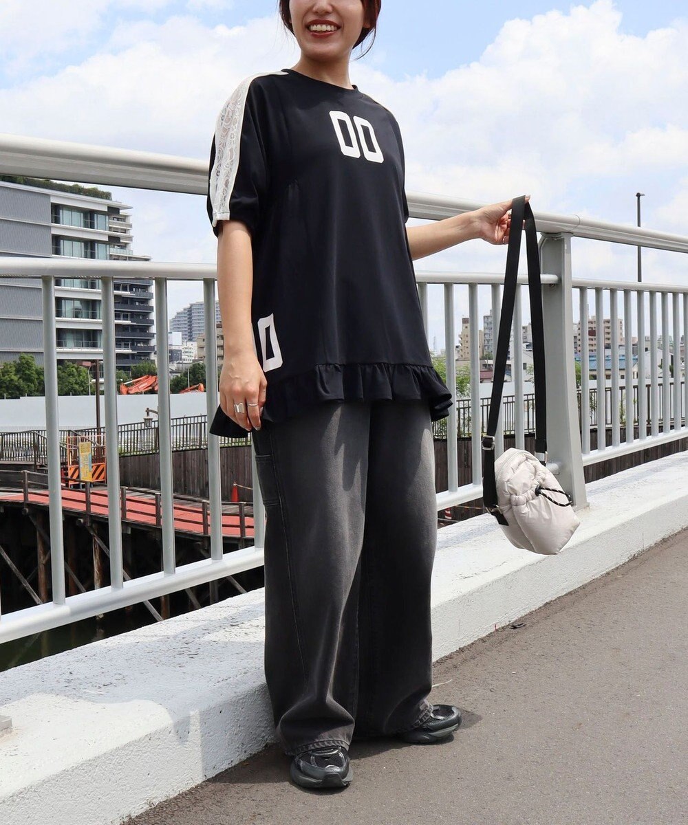 CRAFT STANDARD BOUTIQUE 接触冷感/UVカット/レースライン入りチュニック 