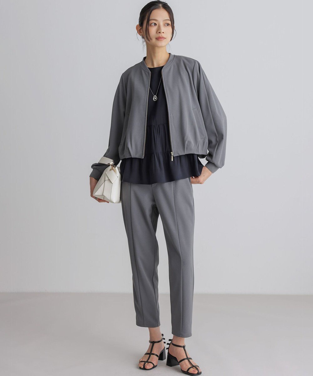 組曲 【WEB限定】ジョーゼットジャージー ブルゾン 