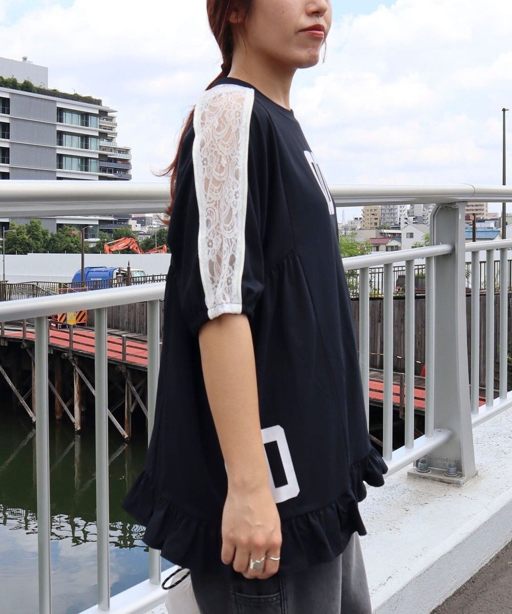 CRAFT STANDARD BOUTIQUE 接触冷感/UVカット/レースライン入りチュニック 