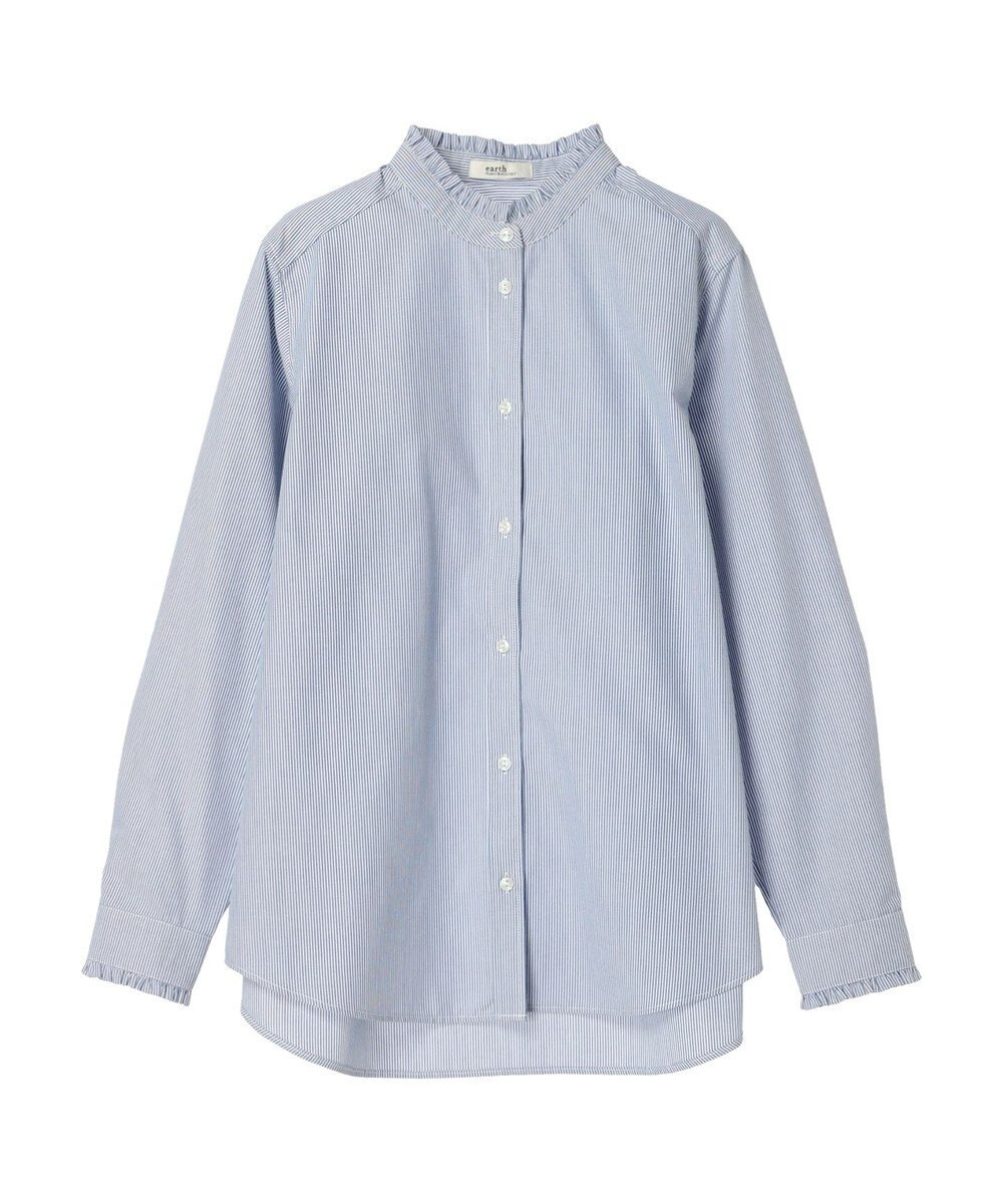 earth music&ecology スタンドフリルシャツ 