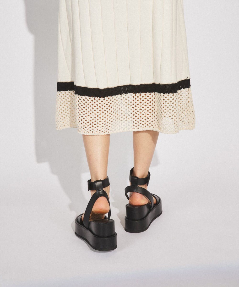 GRACE CONTINENTAL メッシュヘムニットワンピース 