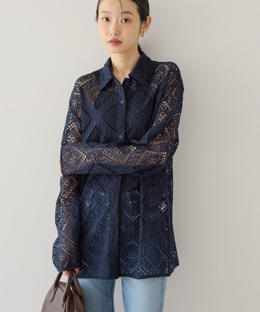 AMERICAN HOLIC レース長袖シャツ 