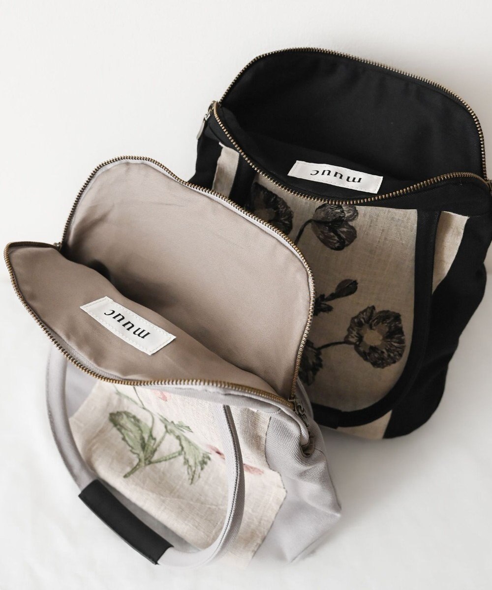 AND WOOL ポピー押し花刺繍バッグ 