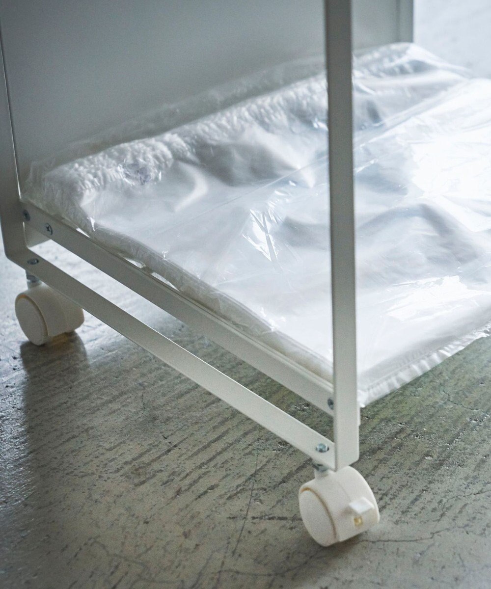 tower 目隠し分別ダストワゴン タワー 2分別  ホワイト 