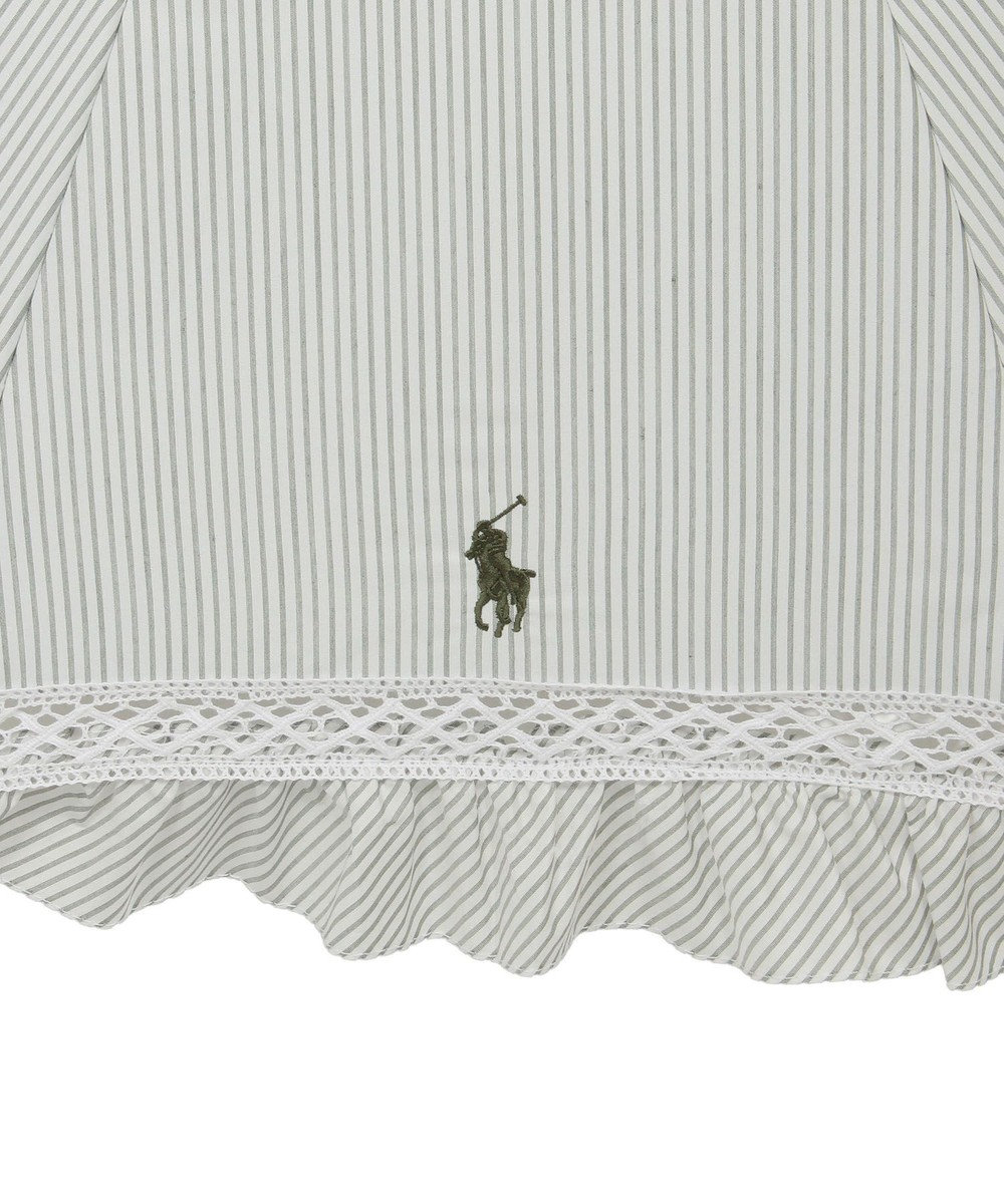 MOONBAT 【遮光/晴雨兼用日傘】POLO RALPH LAUREN(ポロ ラルフローレン) ストライプフリル 長傘 遮熱 UV 