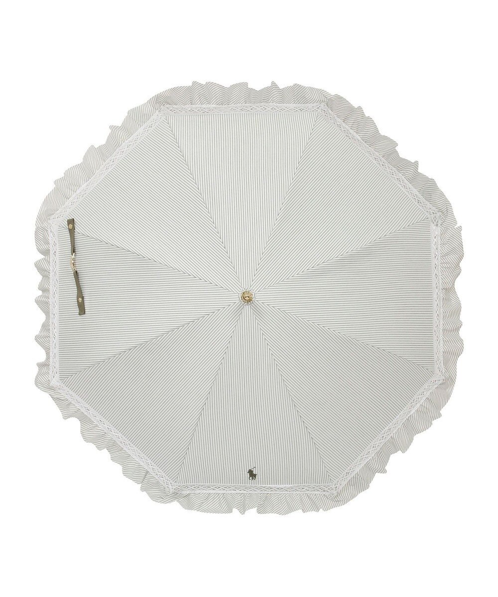 MOONBAT 【遮光/晴雨兼用日傘】POLO RALPH LAUREN(ポロ ラルフローレン) ストライプフリル 長傘 遮熱 UV 