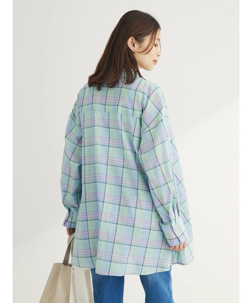 Green Parks チェック柄シャツチュニック 