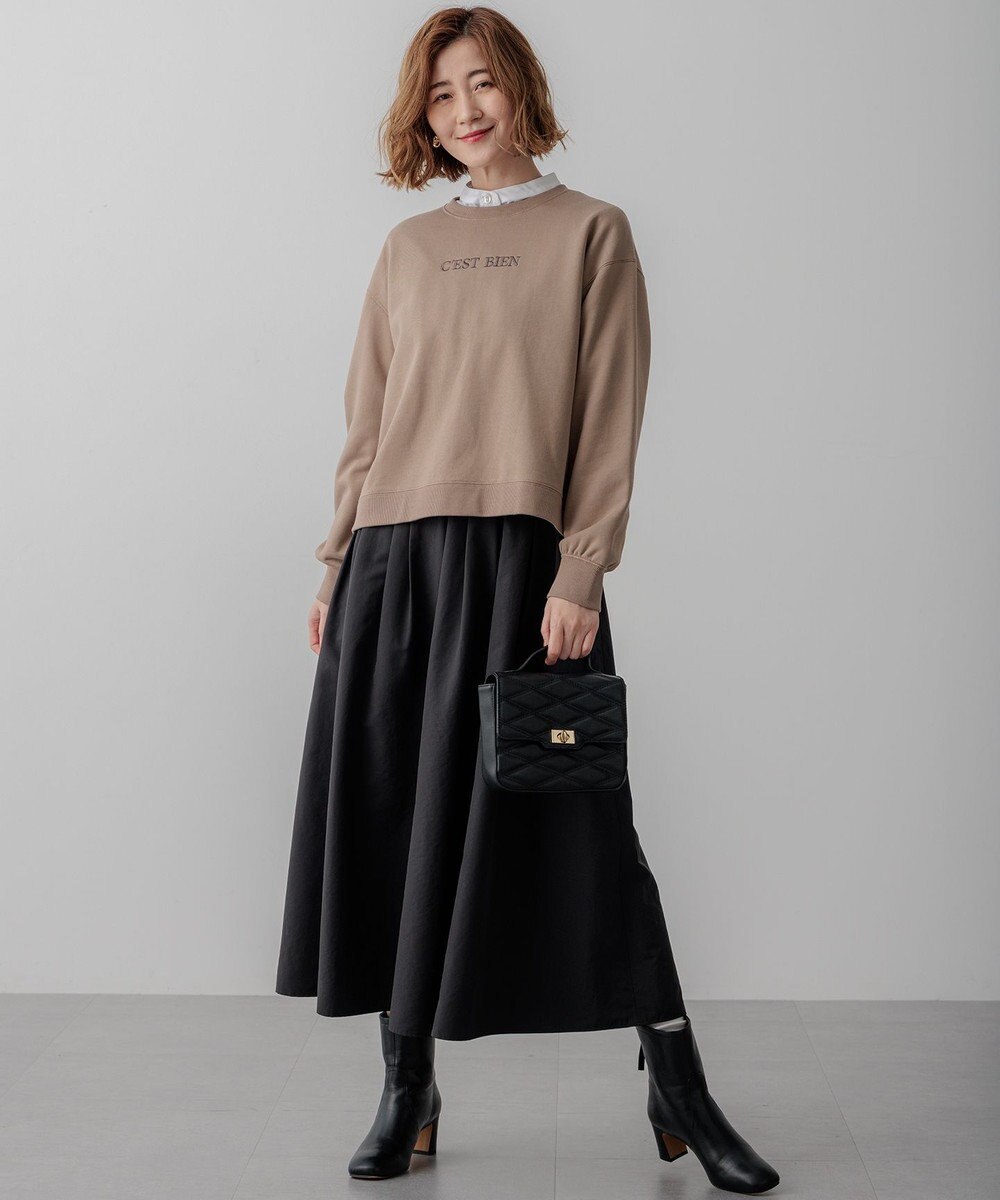 23区 S 【一部店舗限定/洗える】クリアコットンテリー セットアップ ロゴ スウェット 