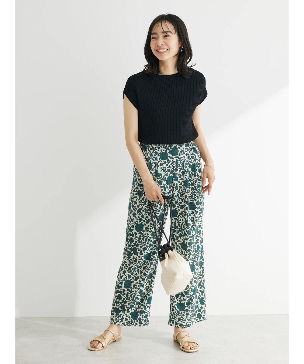 Green Parks ボタニカル柄イージーパンツ 