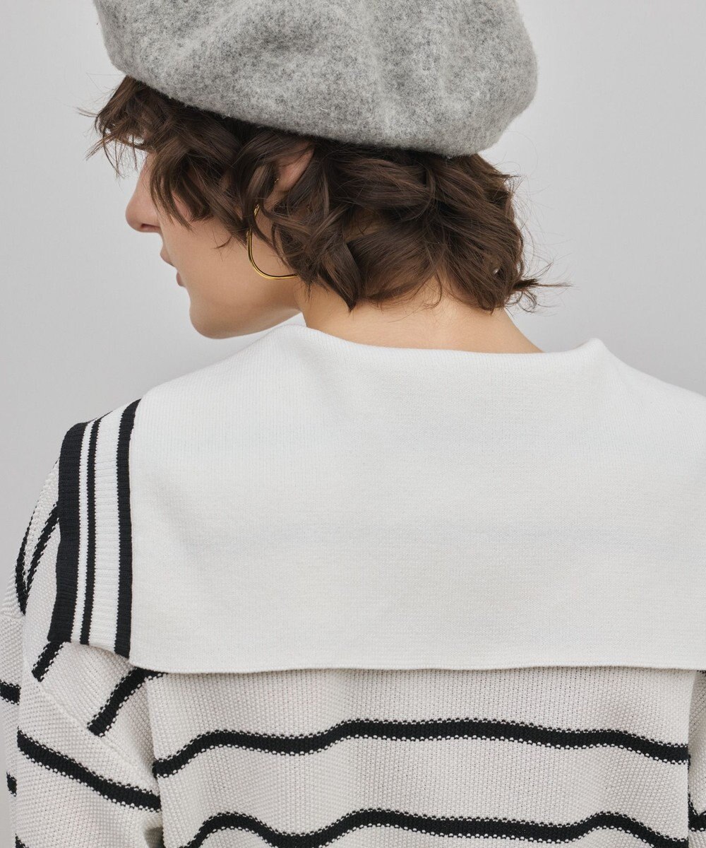 GRACE CONTINENTAL セーラーカラーニットトップ 