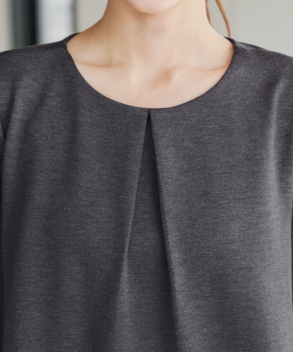 Tiaclasse L 【洗える】タックスリーブポンチチュニック 