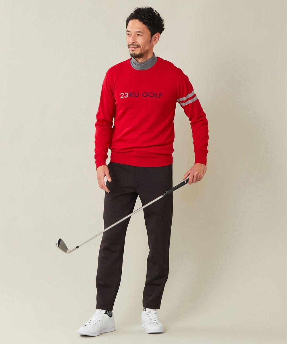 23区GOLF 定番あたたかインナー【MEN】エニワイズ無地 カットソー 