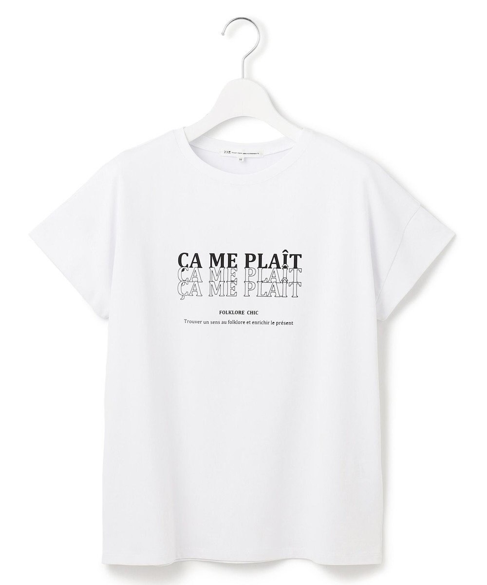 23区 【UVカット/洗える】CA ME PLAIT ロゴTシャツ 