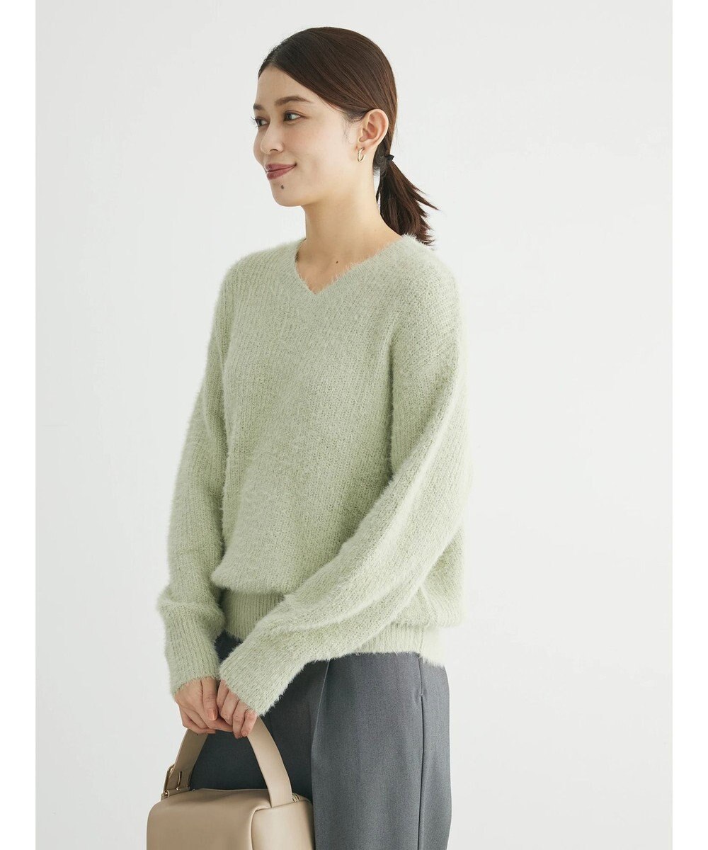 Green Parks フェザーＶネックニットプルオーバー 